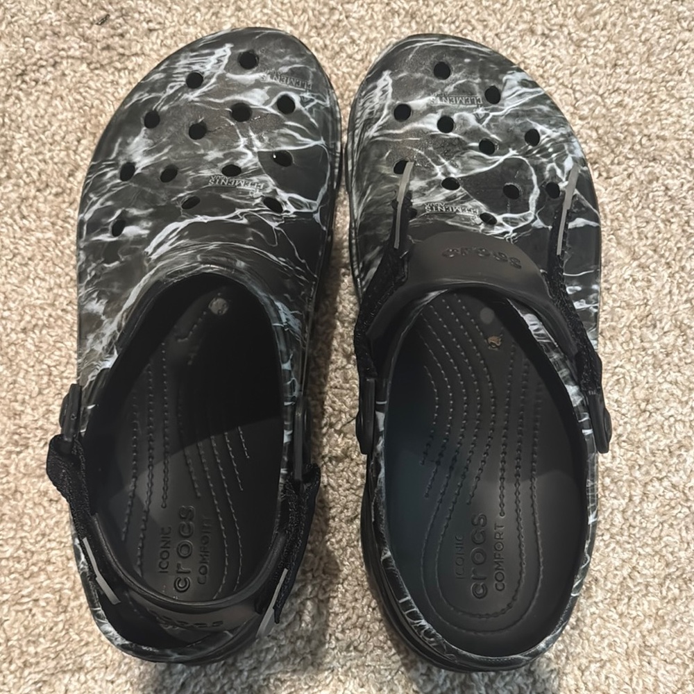 Crocs Men’s' Black and White Clogs